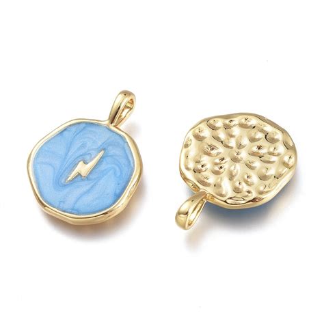 Beebeecraft 1 Pc 6styles Enamel Flat Round Brass Pendants With Loop For Necklace Bracelets