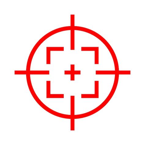 Premium Vector Sniper Scope Target Aim Icon Sniper Rifle Crosshair