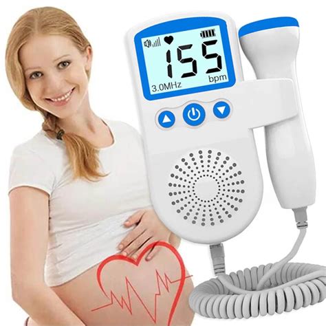 Monitor de batimentos cardíacos fetal sonar doppler pré natal para bebê