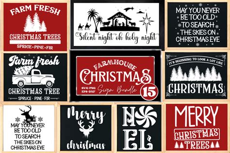 Farmhouse Christmas Svg Bundle By Designs Dark Thehungryjpeg