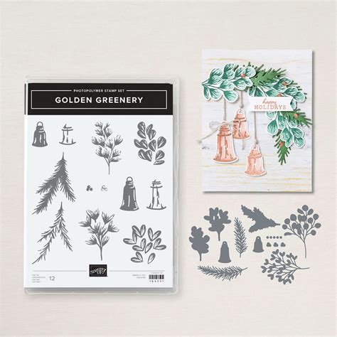 Produktpaket Golden Greenery Aus Stempeln Und Stanzformen Von Stampin Up