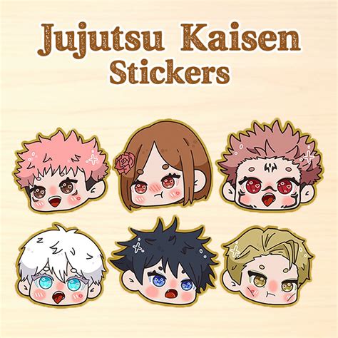 Jual 6pcs Jujutsu Kaisen Sticker Stiker Waterproof Anti Air Jjk Chibi