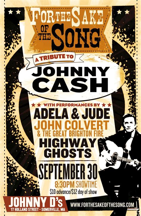 Poster Design For The Sake Of The Song Tribute To Johnny Cash