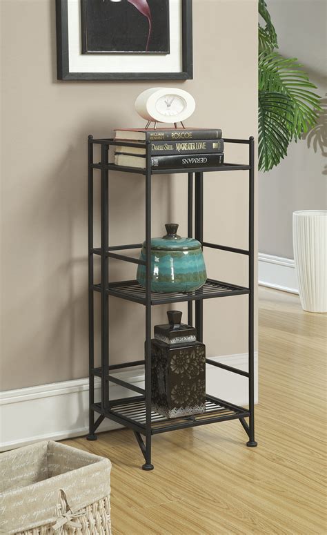 Convenience Concepts 3 Tier Folding Metal Shelf