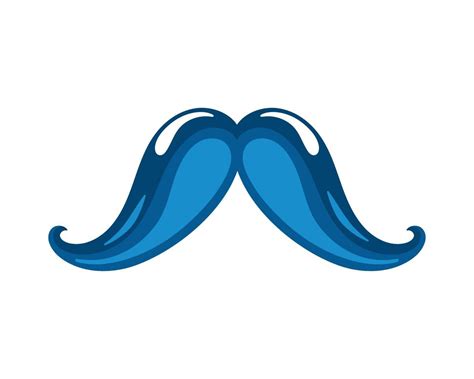 Blue Mustache Accessory Vector Art At Vecteezy