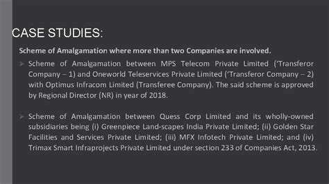 Merger And Amalgamation Under Section Fast Track