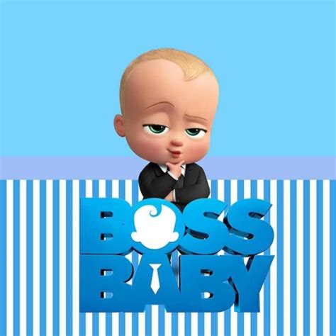 Customize Boss Baby Shower 1st Birthday Party Backdrop Boss Baby 1st