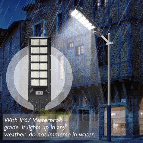 X W Lampara Solar Luces De Calle Led Con Sensor Para Exterior