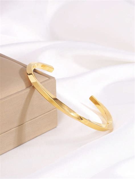 1pc Fashionable Stainless Steel Mobius Infinity Open Cuff Bracelet