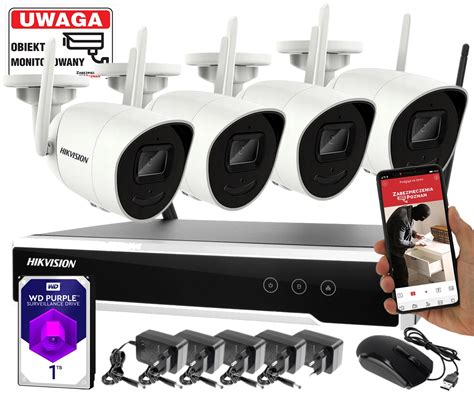 Zestaw Monitoringu Wifi Hikvision Nk W H T Wd Wifikit B Ch Mpx