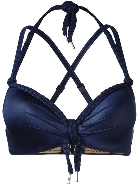 Lyst Marlies Dekkers Holi Glamour Push Up Bikini Top In Blue