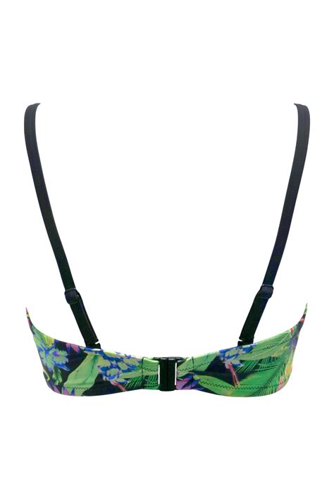 St Lucia Strapless Padded Underwired Multiway Bikini Top In Tropical