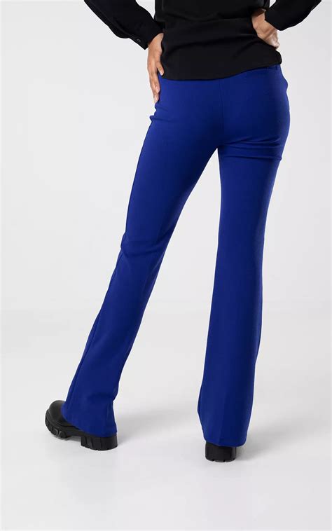 High Waist Flared Pantalon Kobalt Blauw Guts Gusto