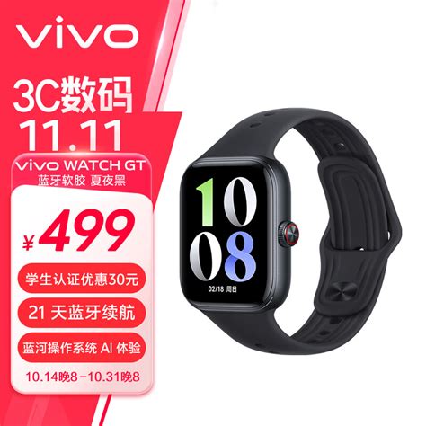 21 天续航 Nfc 卡包：vivo Watch Gt 智能手表蓝牙版 382 元新低 It之家