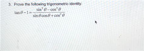 Solved Prove The Following Trigonometric Chegg