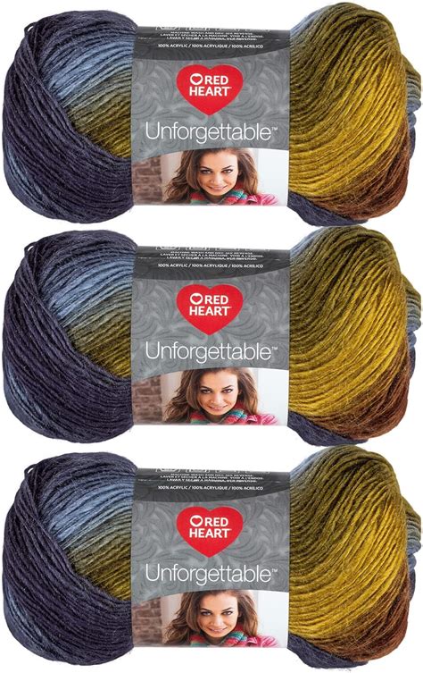 Red Heart Boutique Unforgettable Woodlands Yarn 3 Pack Of 100g 3 5oz Acrylic 4 Medium