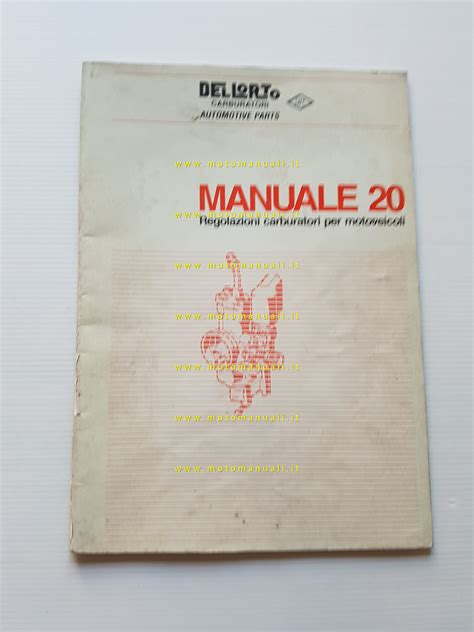 Workshop Manuals Dell Orto Manuale Officina Taratura Carburatori