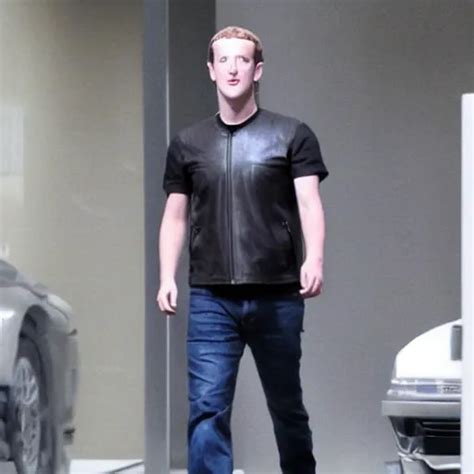 Mark Zuckerberg Plays Terminator Wearing Leather Stable Diffusion