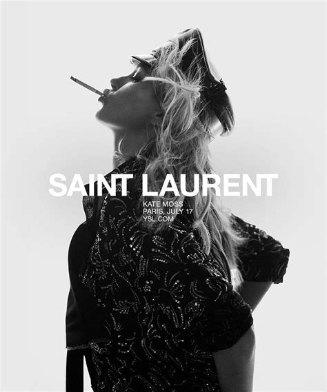 Saint Laurent Spring Summer Ad Campaign Kate Moss