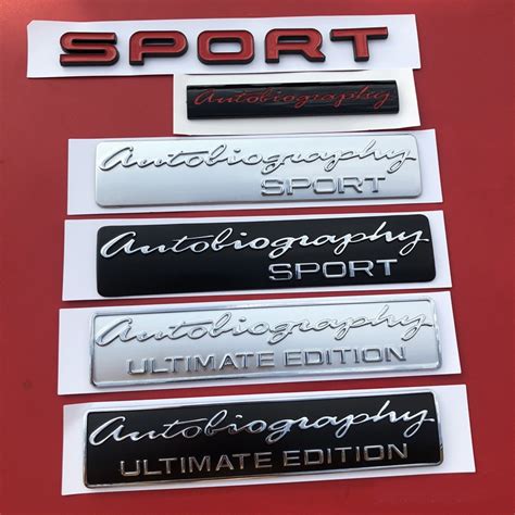 SPORT EVOQUE Letters Emblem Bar Logo For Land Range Rover SV