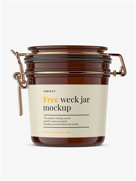 Free Weck Jar Mockup Mockups Design