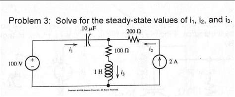 Solved Problem 3 Solve For The Steady State Values Of Chegg