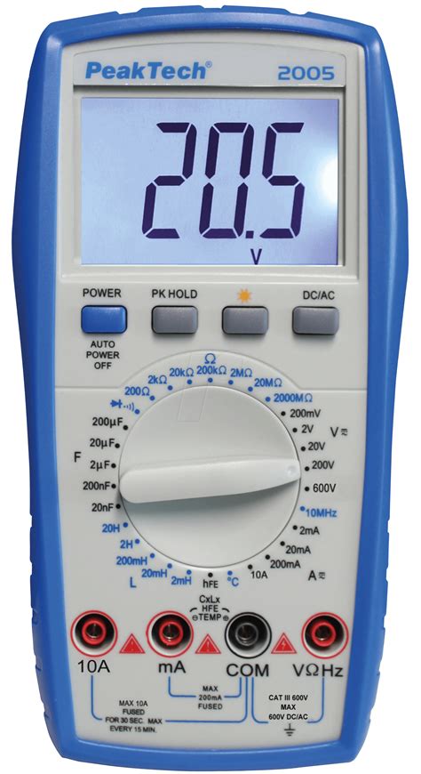 Peaktech 2005 Multimeter Digital 1999 Counts Temperaturmessung Bei