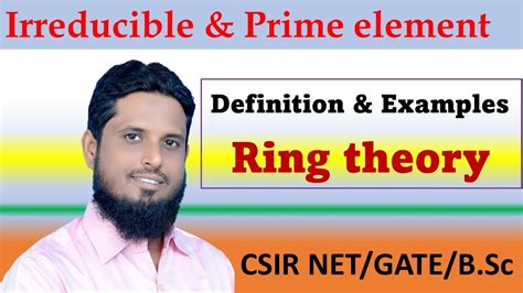 Lec Prime And Irreducible Element In Ring Theory Definition And Example Difference And