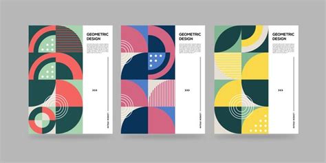 Premium Vector | Geometric abstract covers