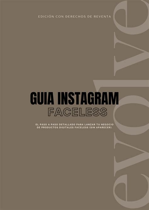 Ebook Guia Intagram Faceless Diana Evolve Hotmart