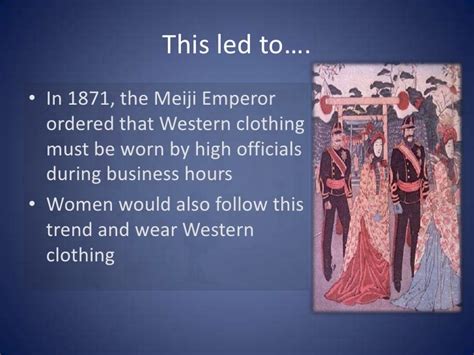 Meiji Era and Clothing