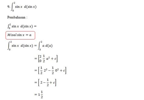 Soal Dan Pembahasan Integral Trigonometri