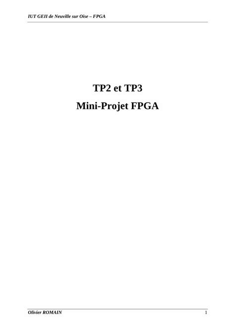 PDF TP2 et TP3 Mini Projet FPGA ENSEA 2013 6 26 2 Créer sur