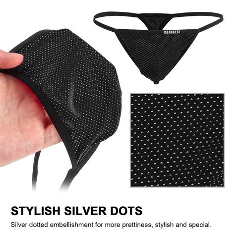 Mens Sexy T Back G String Thong Bikini Underwear Mesh Sheer Pouch Thongs 1 3Pcs EBay