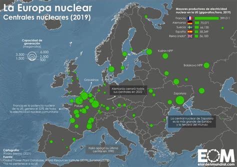 El Mapa De Las Centrales Nucleares En Europa Mapas De El Orden