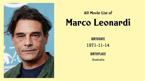 Marco Leonardi Movies List Marco Leonardi Filmography Of Marco