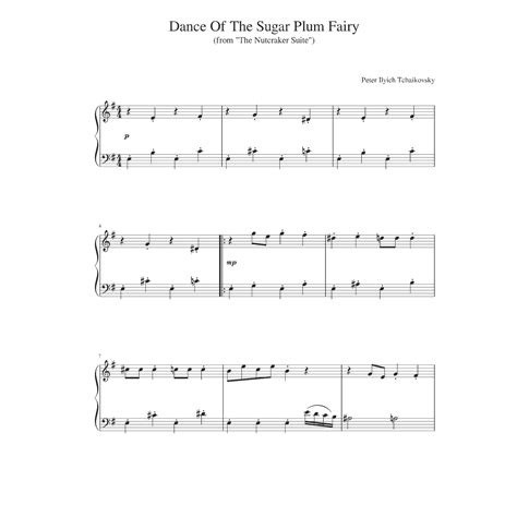 Piano Sheet Dance Of The Sugar Plum Fairy 10