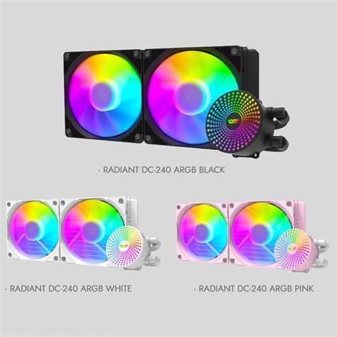 EasyPC DarkFlash Radiant DC 240 Black White AIO Cpu Liquid Cooler