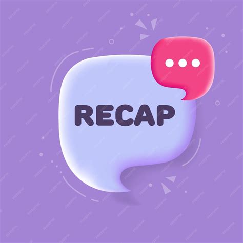 Premium Vector Recap Flat Color Recap Banner Vector Illustration