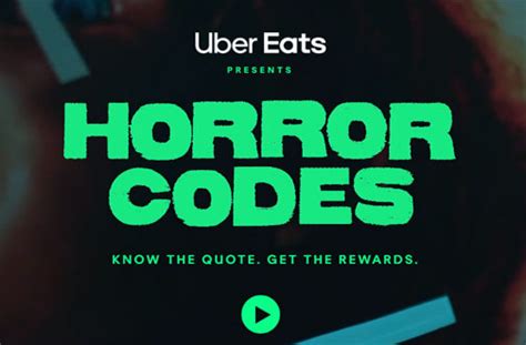 Uber Eats Horror Codes Deals From Savealoonie