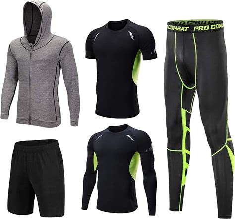 Chen Pcs Herren Kompressions Funktionsw Sche Sportbekleidung Set Gym