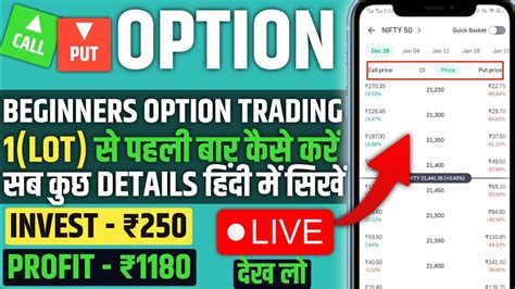 Option Trading Basic For Beginners 250₹ Se Option Trading Pehli Baar Kaise Kare Groww App