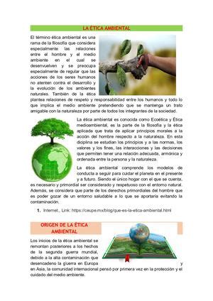 Etica Ambiental Ética Ambiental En La Educación Política E