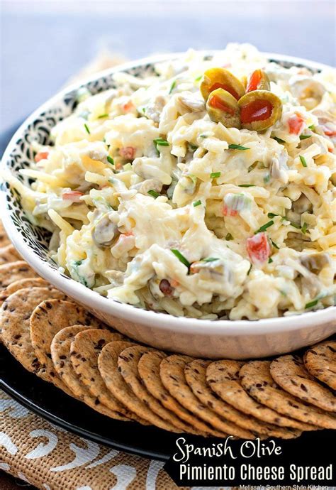 Spanish Olive Pimiento Cheese Spread Pimiento Cheese Dip Recipes