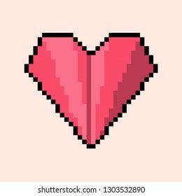 Pixel Art Heart Love Valentine Stock Vector Royalty Free 1340155112