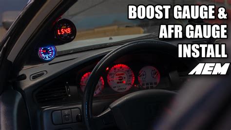 Aem Uego Wideband Afr And Boost Gauge Install Turbo Honda Civic