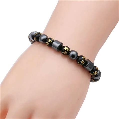 RSAMD Magnetic Hematite Bracelets for Men Women Therapy Bangle for