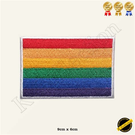 LGBT Flag Gay Pride Flag Embroidered Iron On Sew On Patch Badge Etsy
