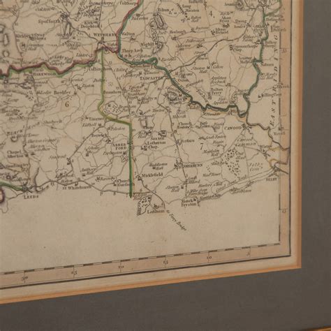 Th Century Map Of North Part Of West Riding Of Yorkshire By John Cary