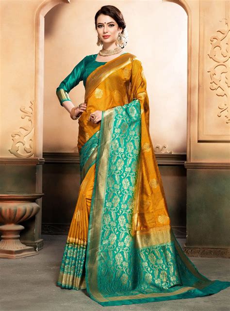 Mustard Raw Silk Festival Wear Saree 135149 Raw Silk Saree